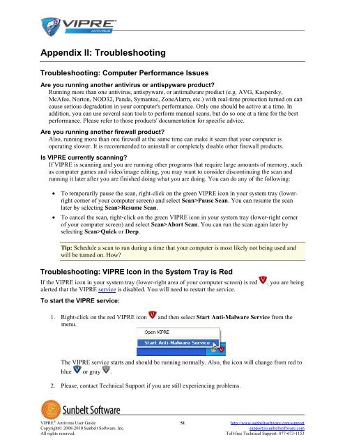 VIPRE Antivirus User Guide - Sunbelt Software