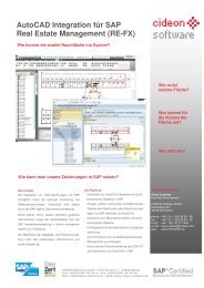 CIDEON AutoCAD Integration SAP RE - Cideon Software GmbH