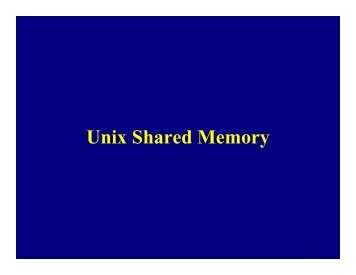 Unix Shared Memory