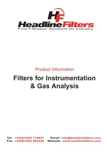 Filters for Instrum & Gas Analy - Headline Filters