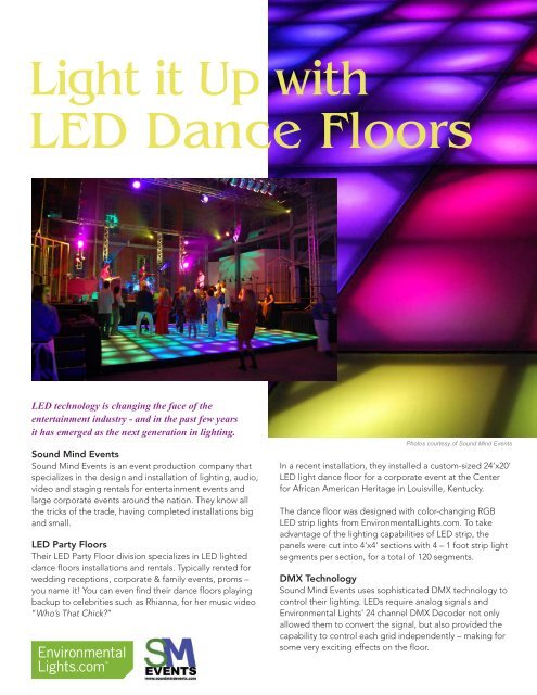 Project Spotlight Sound Mind Events Led Dance Floor Led