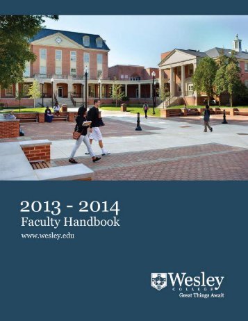 faculty handbook table of contents - Wesley College