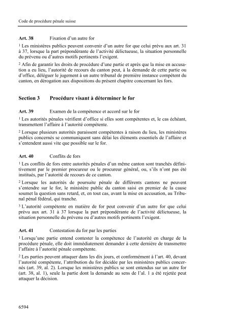 Code de procédure pénale suisse