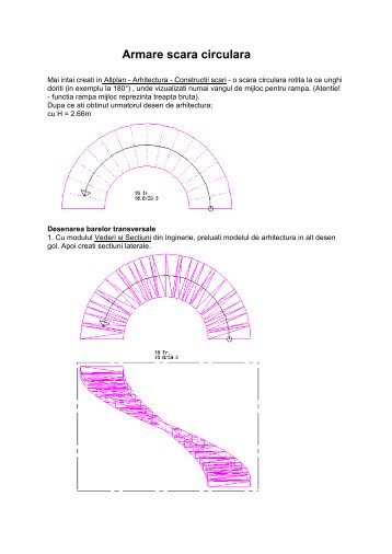 Armare scara circulara - proiectare arhitectura constructii