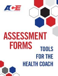 for the heAlth CoACh - American Council on Exercise