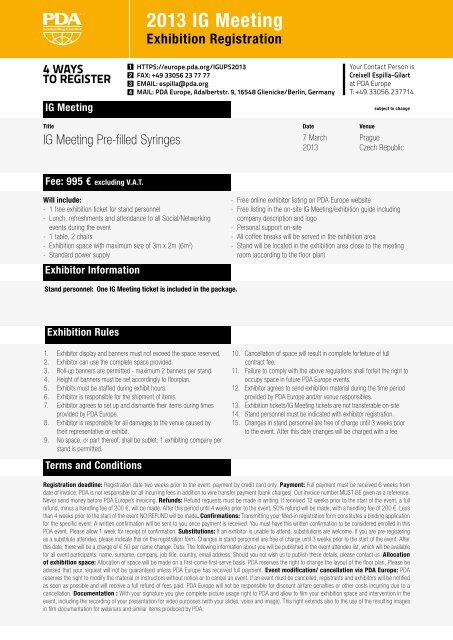 Exhibitor Registration Form