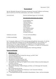 Protokoll Sitzung der Gemeindevertretung - Gemeinde GroÃensee
