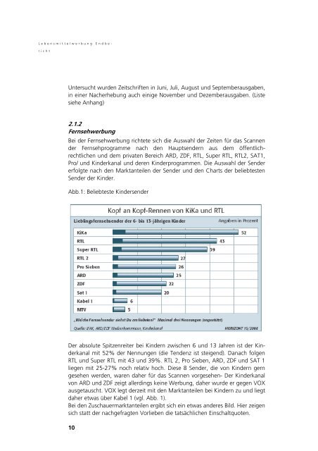 Becker, Krieger - Lebensmittelwerbung für Kinderprodukte