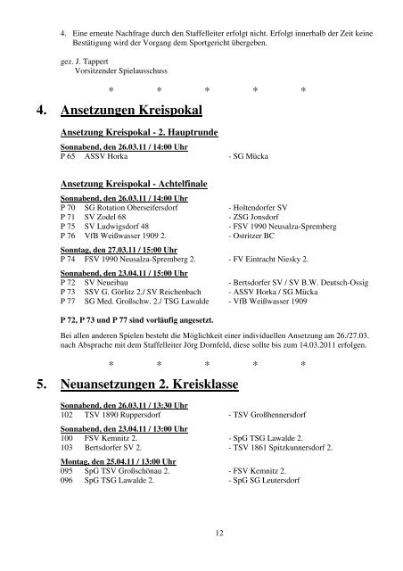Mitteilungsblatt FVO 03/2011 - Fussballverband Oberlausitz