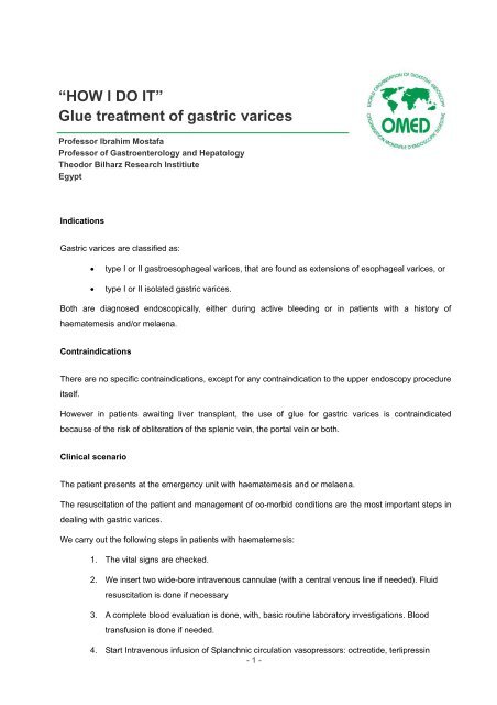 âHOW I DO ITâ Glue treatment of gastric varices