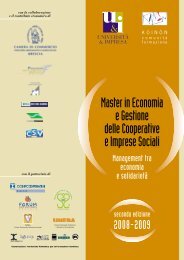 Master in Economia e Gestione delle Cooperative e ... - Isfor 2000