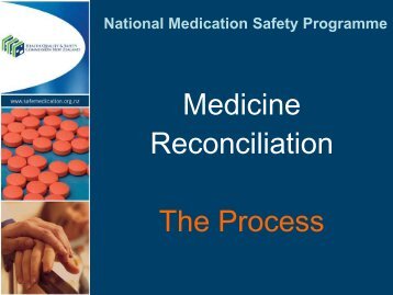 Medicine Reconciliation The Process - Hqsc.govt.nz