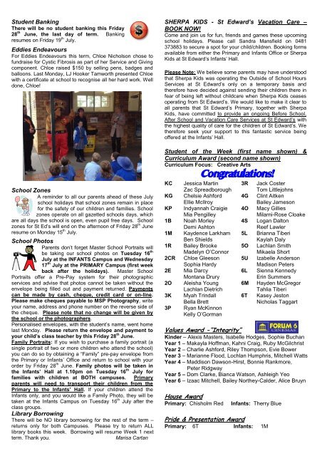 Newsletter Edition 20 2013 - St Edwards Primary School