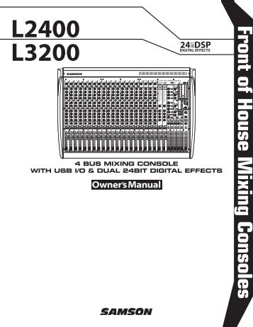 Download the L2400 English User Manual in PDF format - Samson