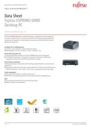 Data Sheet Fujitsu ESPRIMO Q900 Desktop PC