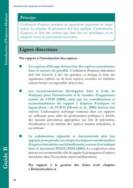 Guide pour le développement durable de l'aquaculture ... - IUCN