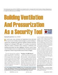 Building Ventilation and Pressurization as a Security Tool