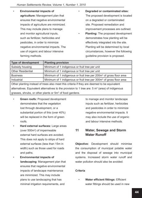 Human Settlements Review - Parliamentary Monitoring Group