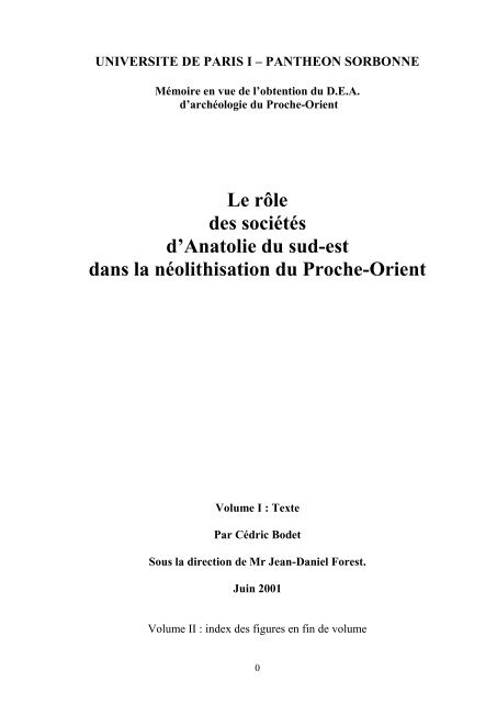 Le rÃ´le des sociÃ©tÃ©s d'Anatolie du sud-est dans la ... - IFEA