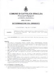 determinazione del dirigente - Comune di Cattolica Eraclea