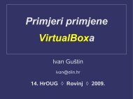 Primjeri primjene VirtualBoxa - HrOUG