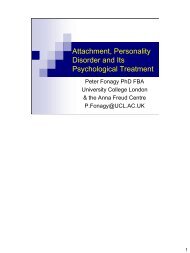 Attachment, Personality Disorder And Its Psychological ... - IASA