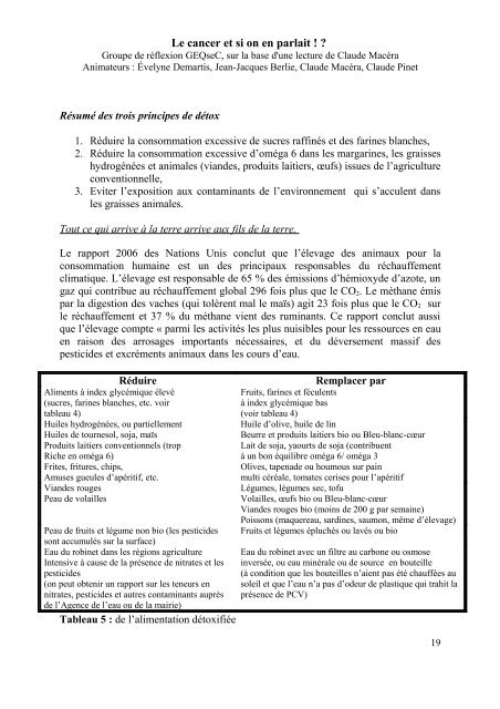 ANTICANCER - GEQC Groupe d'Experts Qualité CNAM