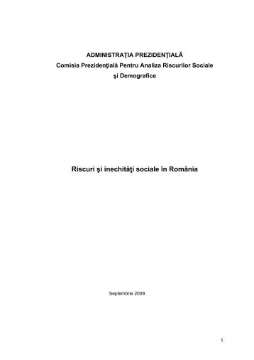 Raportul extins al Comisiei PrezidenÅ£iale pentru Analiza Riscurilor ...