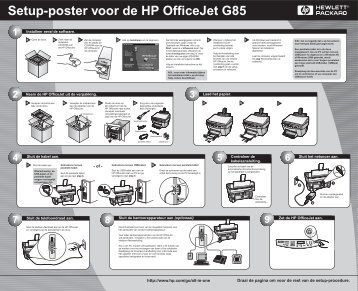 Setup-poster voor de HP OfficeJet G85, pagina 2 - Hewlett Packard
