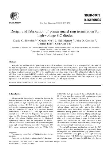 Design and fabrication of planar guard ring termination for high ...