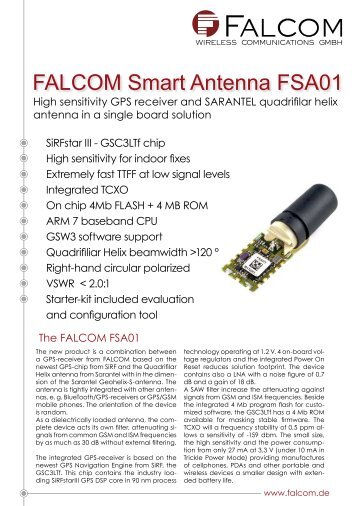 FALCOM Smart Antenna FSA01 - Futura Elettronica