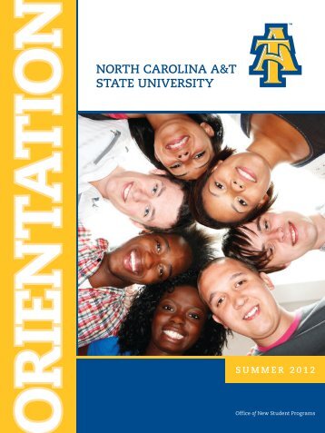 Schedule Booklet - North Carolina A&T State University