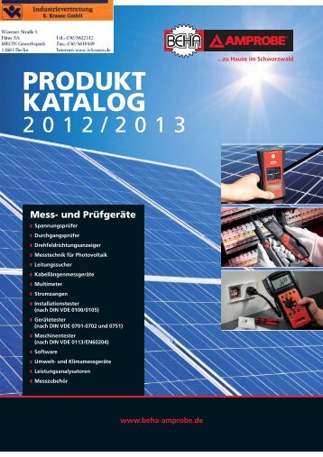 Beha-Amprobe Hauptkatalog 2012 / 2013 - Industrievertretung R ...