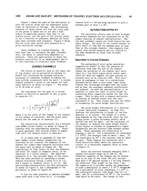 the mechanism of channel electron multiplication - IEEE Xplore