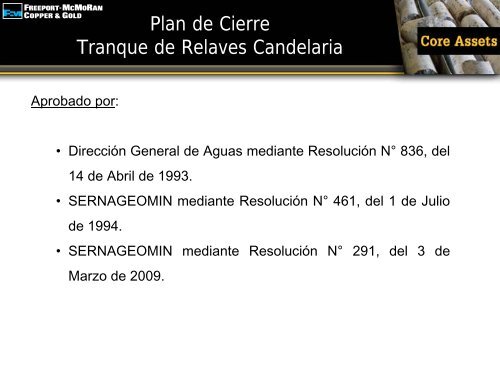 Plan de Cierre Candelaria - IIMCh