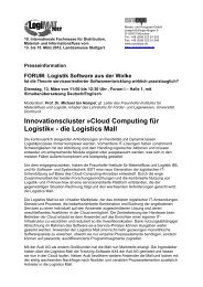 Innovationscluster Â»Cloud Computing fÃ¼r LogistikÂ« - die Logistics ...