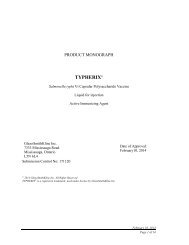 Product Monograph TYPHERIX - GlaxoSmithKline