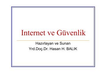 Internet ve GÃ¼venlik - Hasan HÃ¼seyin BALIK