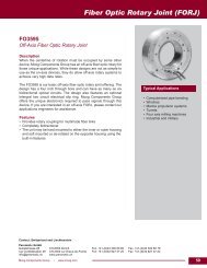 Fiber Optic Rotary Joint - Peromatic GmbH