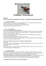 Bedienungsanleitung Wildfinder Nachsuchgerät  - SuperJagd