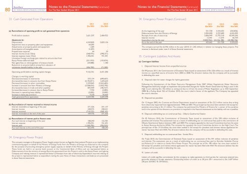 2011 Annual Report & Financial Statements - Kengen