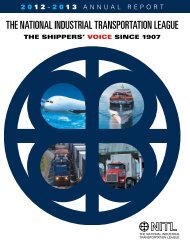 AnnuAl RepoRt - The National Industrial Transportation League