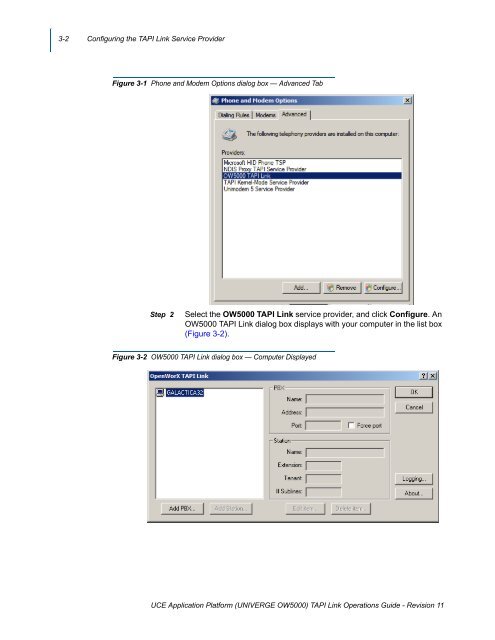 OW5000 TAPI Link Operations Guide - NEC Corporation of America