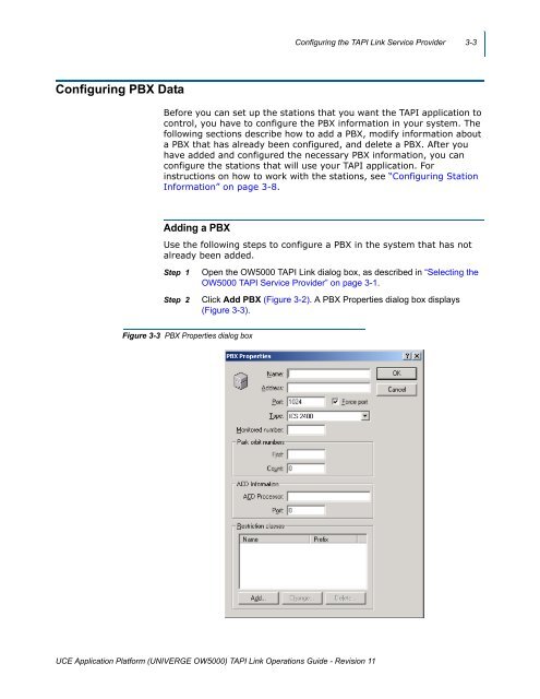 OW5000 TAPI Link Operations Guide - NEC Corporation of America