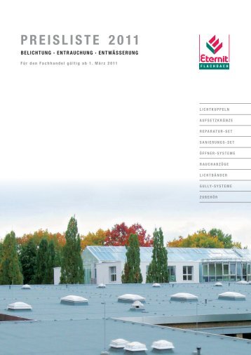 PREISLISTE 2011 - Eternit Flachdach GmbH