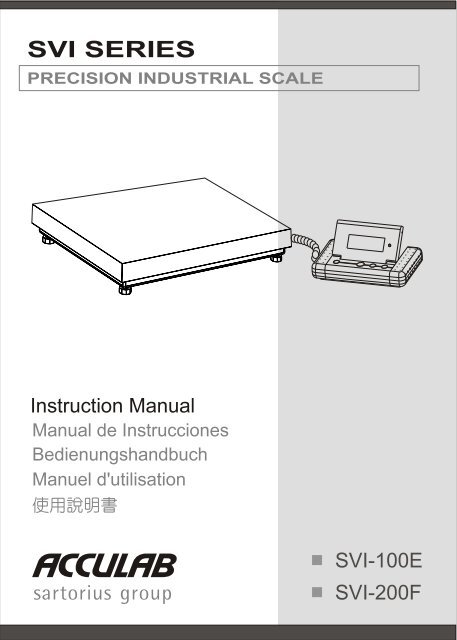 Acculab SVI Manual 100E 200F