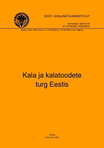 Kala ja kalatoodete turg Eestis