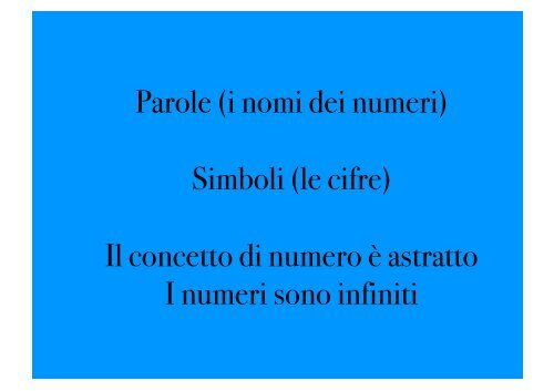 La matematica nella scuola dell'infanzia