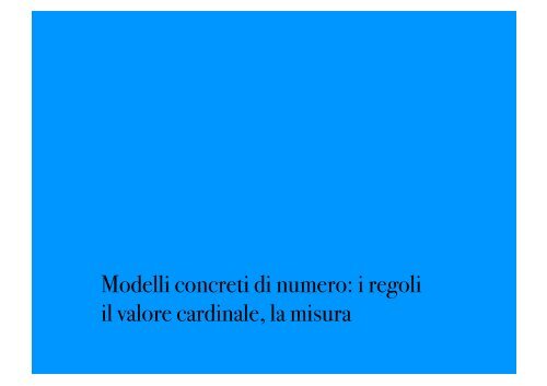 La matematica nella scuola dell'infanzia