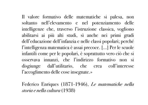 La matematica nella scuola dell'infanzia